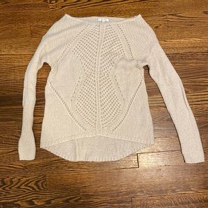 Delia*s long knitted sweater, white, xs